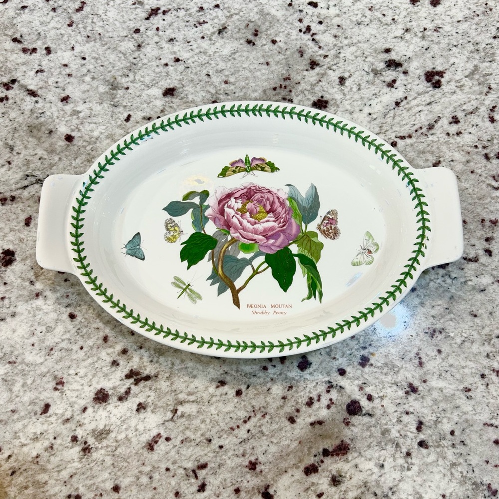 Portmeirion The Botanic Garden 12.5 Inch Large Oval Gratin Dish